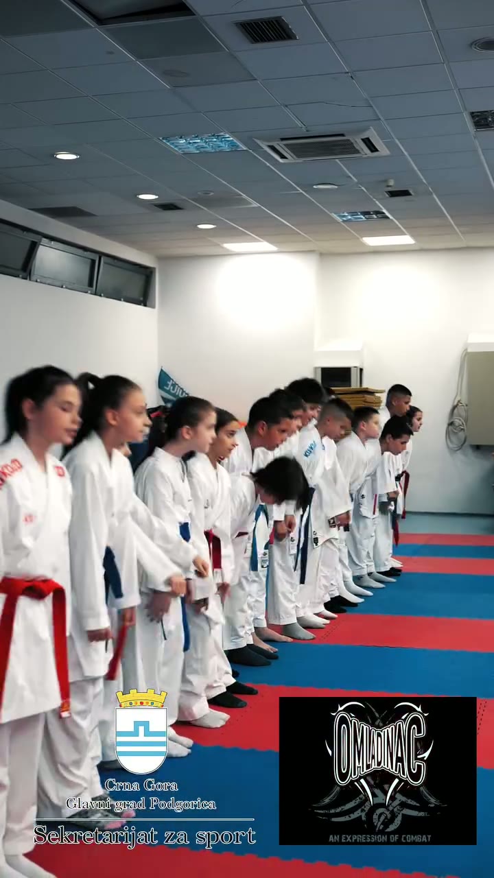 Djeca na treningu karatea u Karate klubu Omladinac